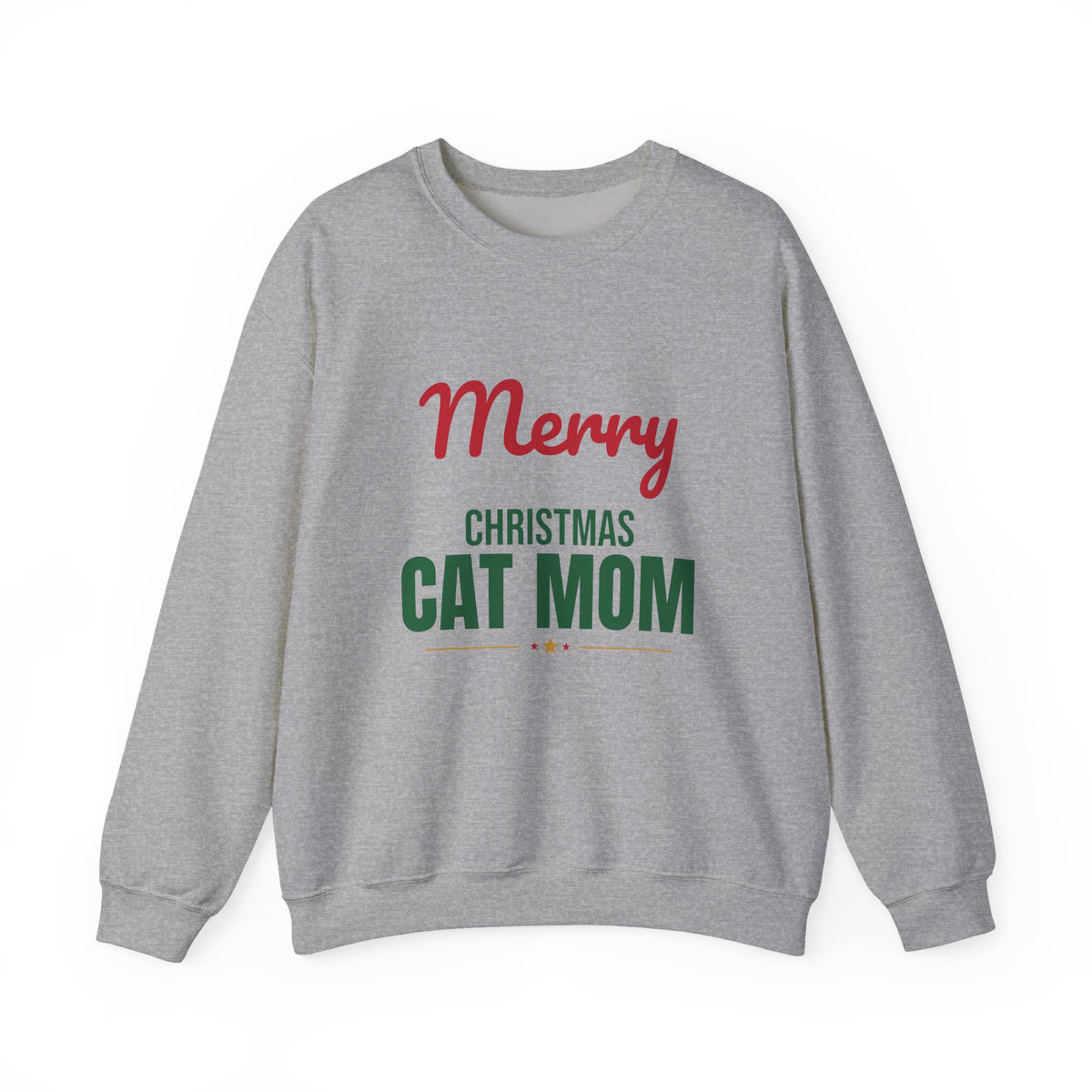Merry Christmas Cat Mom Sweatshirt, Cat Mom Christmas Crewneck