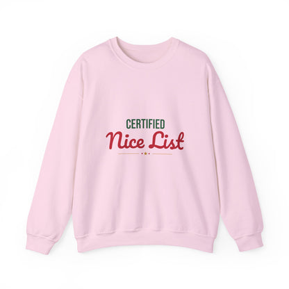Certified Nice List Sweatshirt, Christmas Crewneck, Nice List Sweatshirt