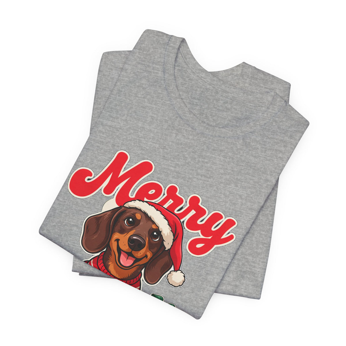 Merry Woofmas Shirt, Dachshund Christmas T-Shirt, Dog Lover Holiday Tee