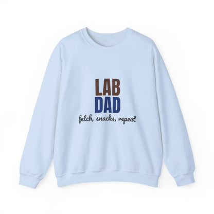 Lab Dad Fetch, Snacks, Repeat Sweatshirt, Lab Dad Crewneck Sweatshirt