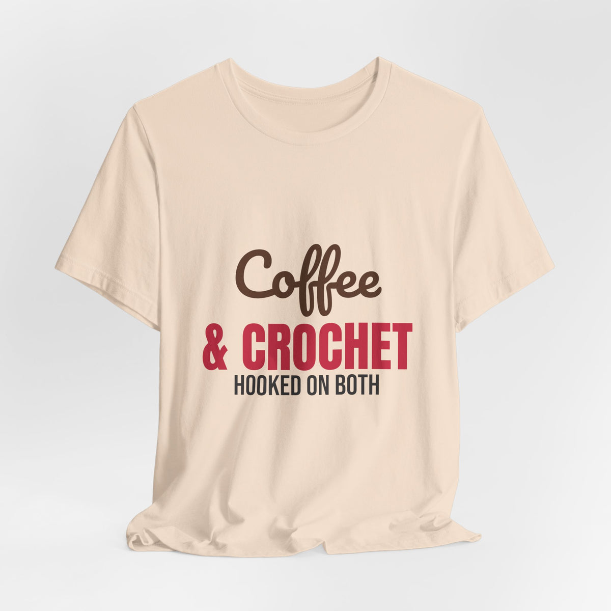 Coffee and Crochet Hooked on Both Shirt, Crochet T-Shirt, Crochet Lover Gift