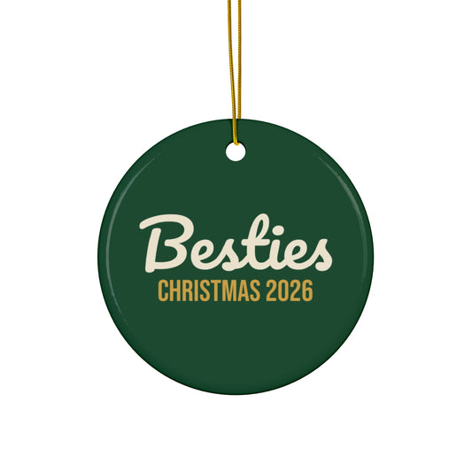 Besties Christmas Ornament 2026, Best Friend Keepsake Ornament, BFF Gift