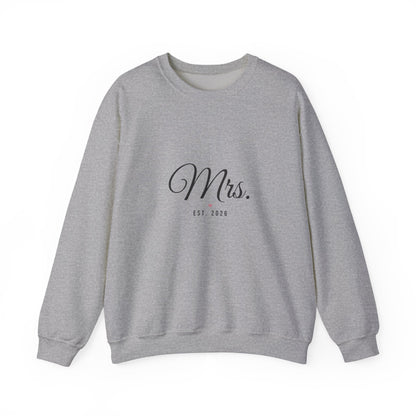 Mrs Est 2026 Sweatshirt, Bride Crewneck, Bridal Shower and Honeymoon Gift