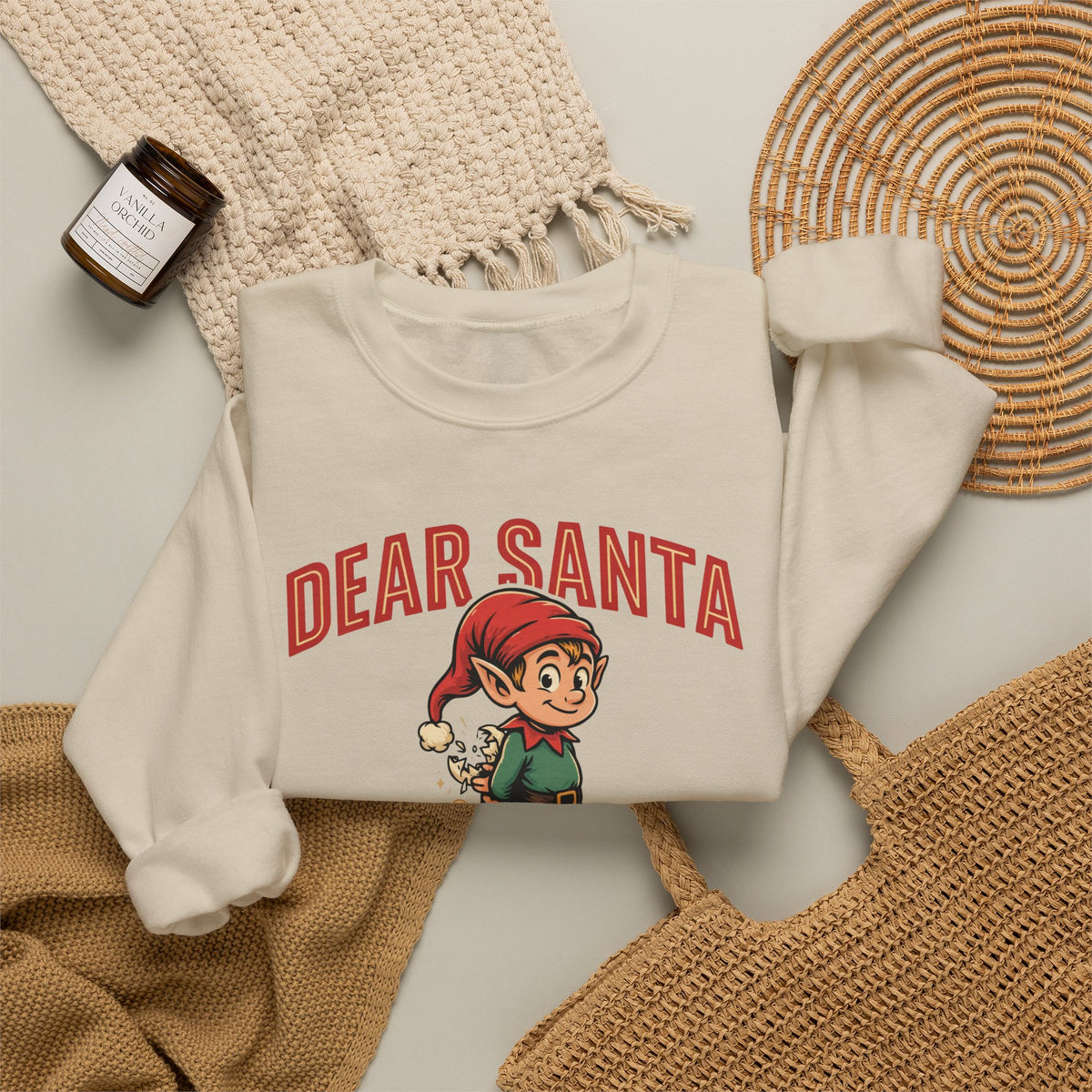 Dear Santa I Can Explain Sweatshirt, Funny Christmas Crewneck