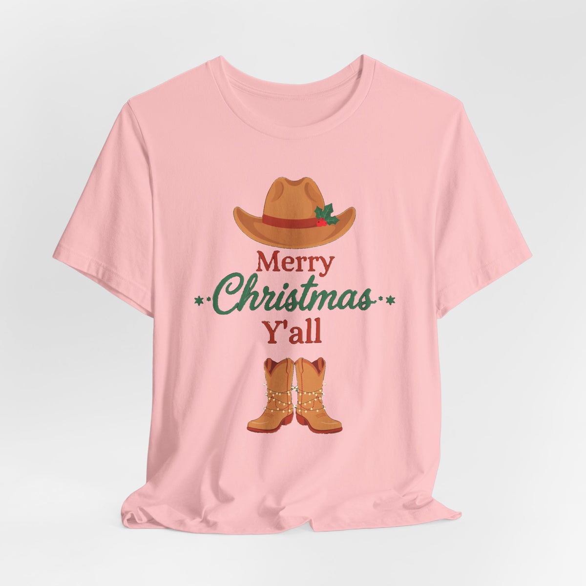 Merry Christmas Y'all Shirt, Western Christmas T-Shirt, Southern Holiday Tee
