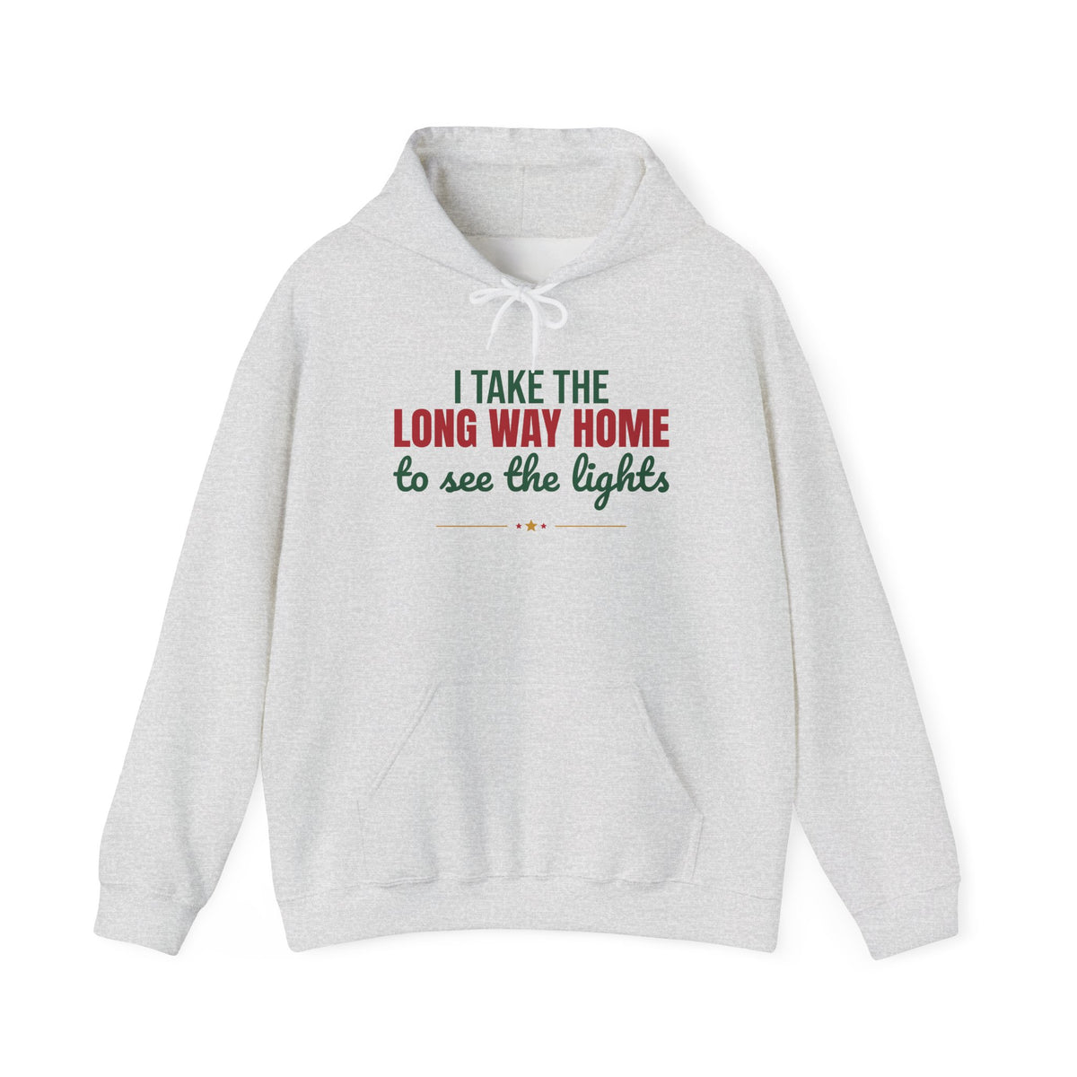I Take the Long Way Home to See the Lights Hoodie, Christmas Lights Hoodie