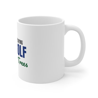 Rather Be Playing Disc Golf Chains and Trees Mug