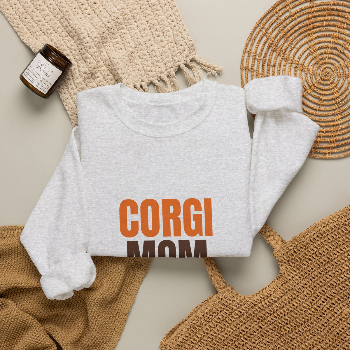 Corgi Mom Short Legs, Big Love Sweatshirt, Corgi Mom Crewneck Sweatshirt