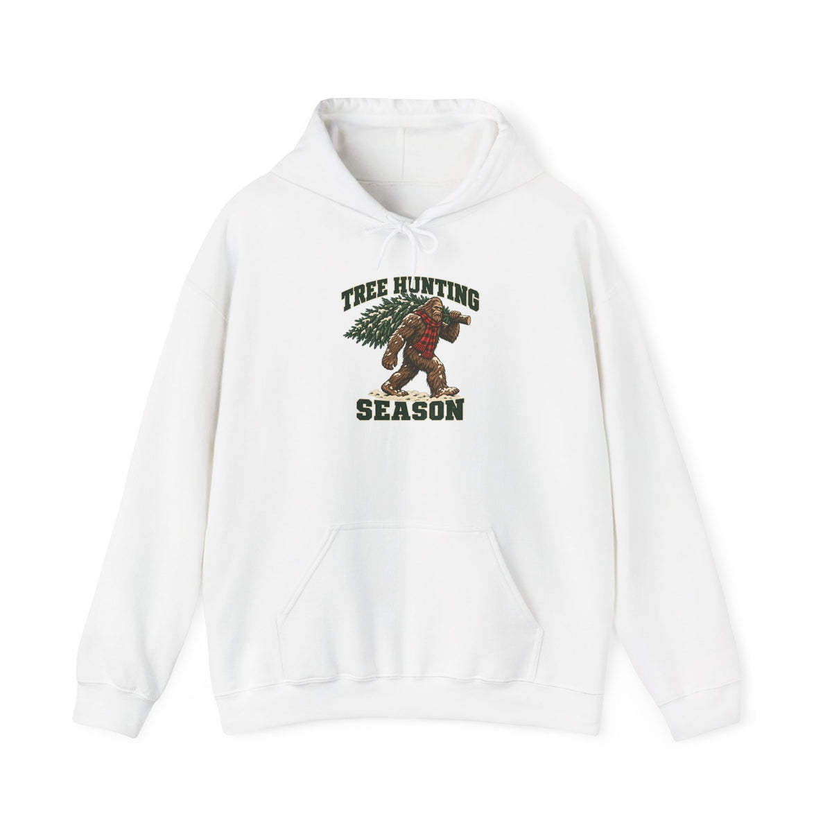 Tree Hunting Season Bigfoot Christmas Tree Hoodie, Bigfoot Christmas Hoodie