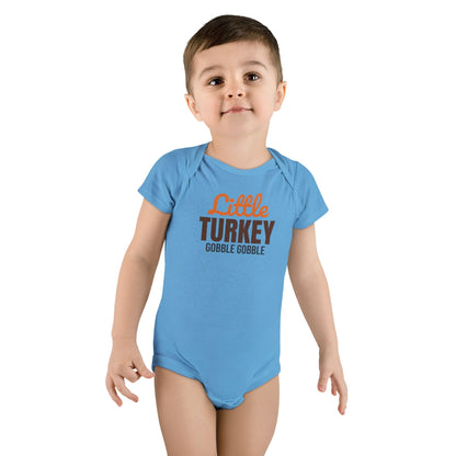 Little Turkey Thanksgiving Baby Bodysuit, Gobble Gobble Onesie