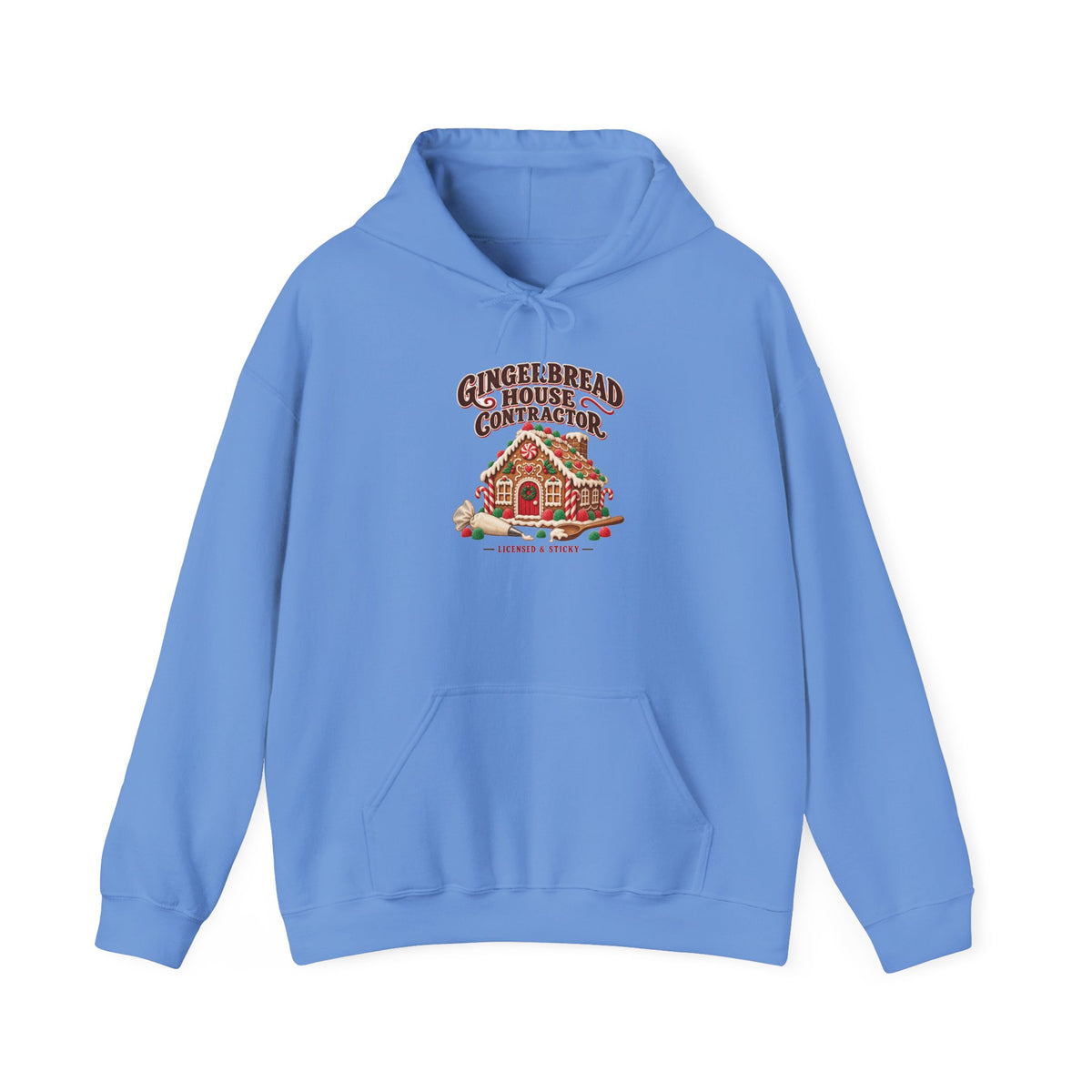 Gingerbread House Contractor Licensed and Sticky Hoodie, Gingerbread House Hoodie