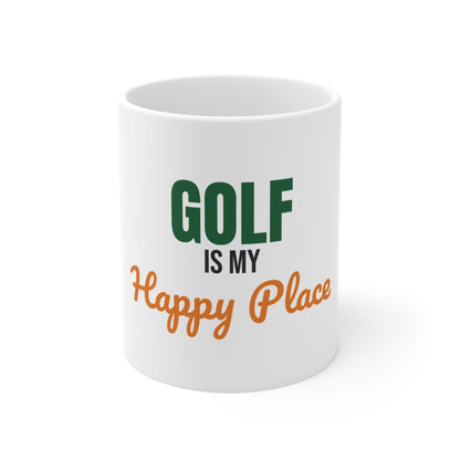 Golf Is My Happy Place Mug