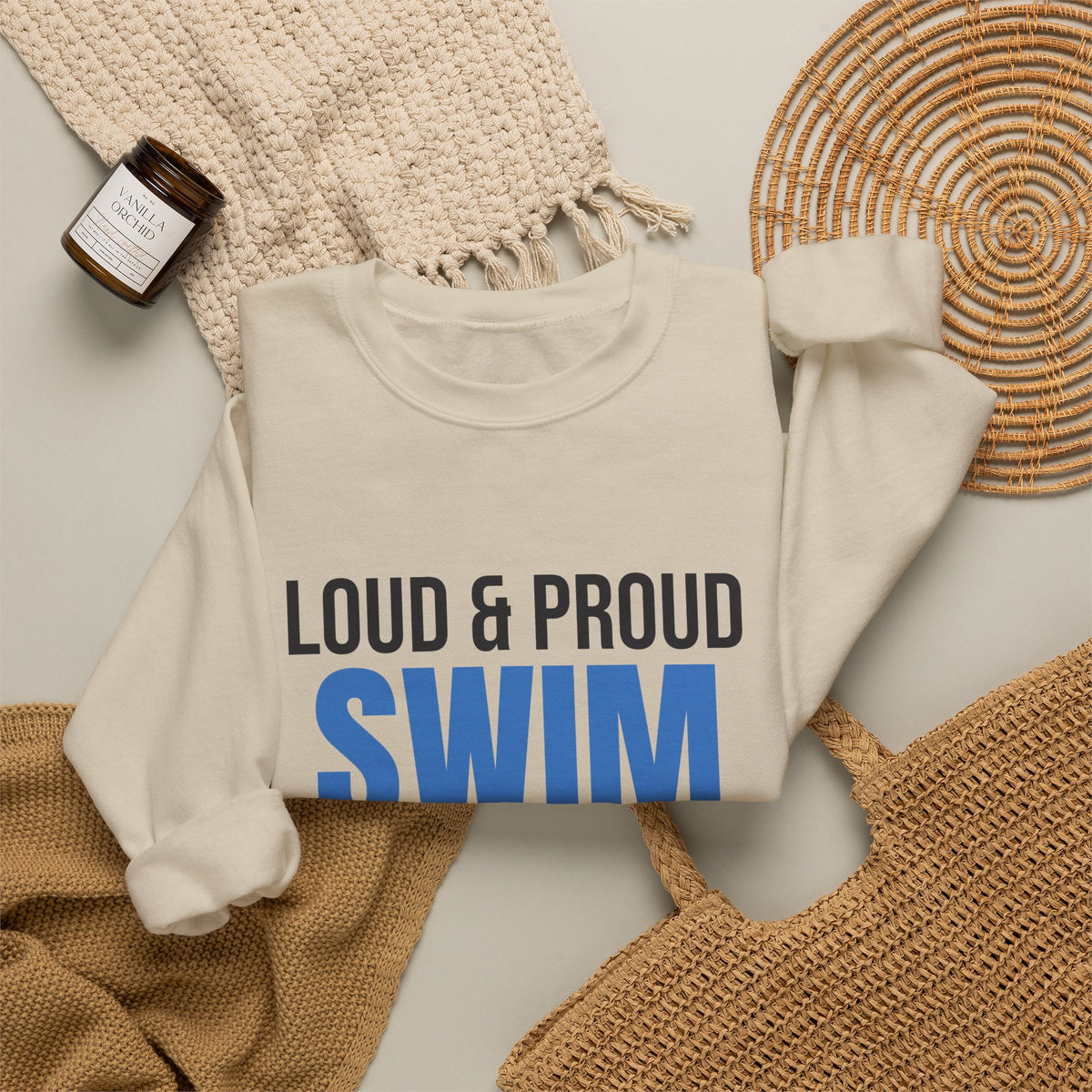 Loud and Proud Swim Mom Sweatshirt, Swim Mom Crewneck