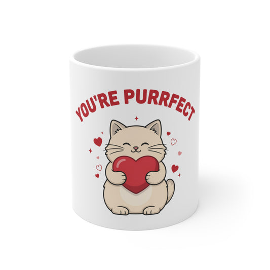 You're Purrfect Valentine Cat Mug