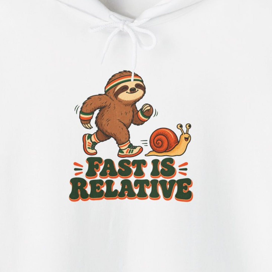 Fast Is Relative Running Sloth Hoodie, Funny Sloth Running Hoodie lifestyle