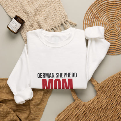 German Shepherd Mom Loyal Shadow Included Sweatshirt, German Shepherd Mom Crewneck Sweatshirt