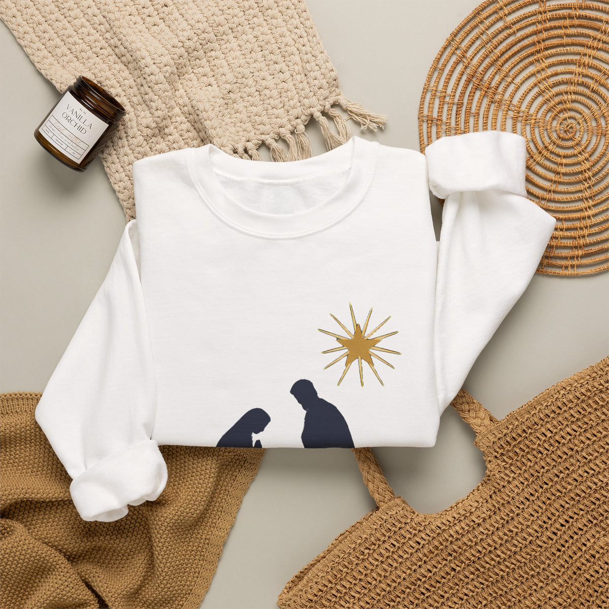 Reason for the Season Sweatshirt, Christian Christmas Crewneck, Nativity Sweater