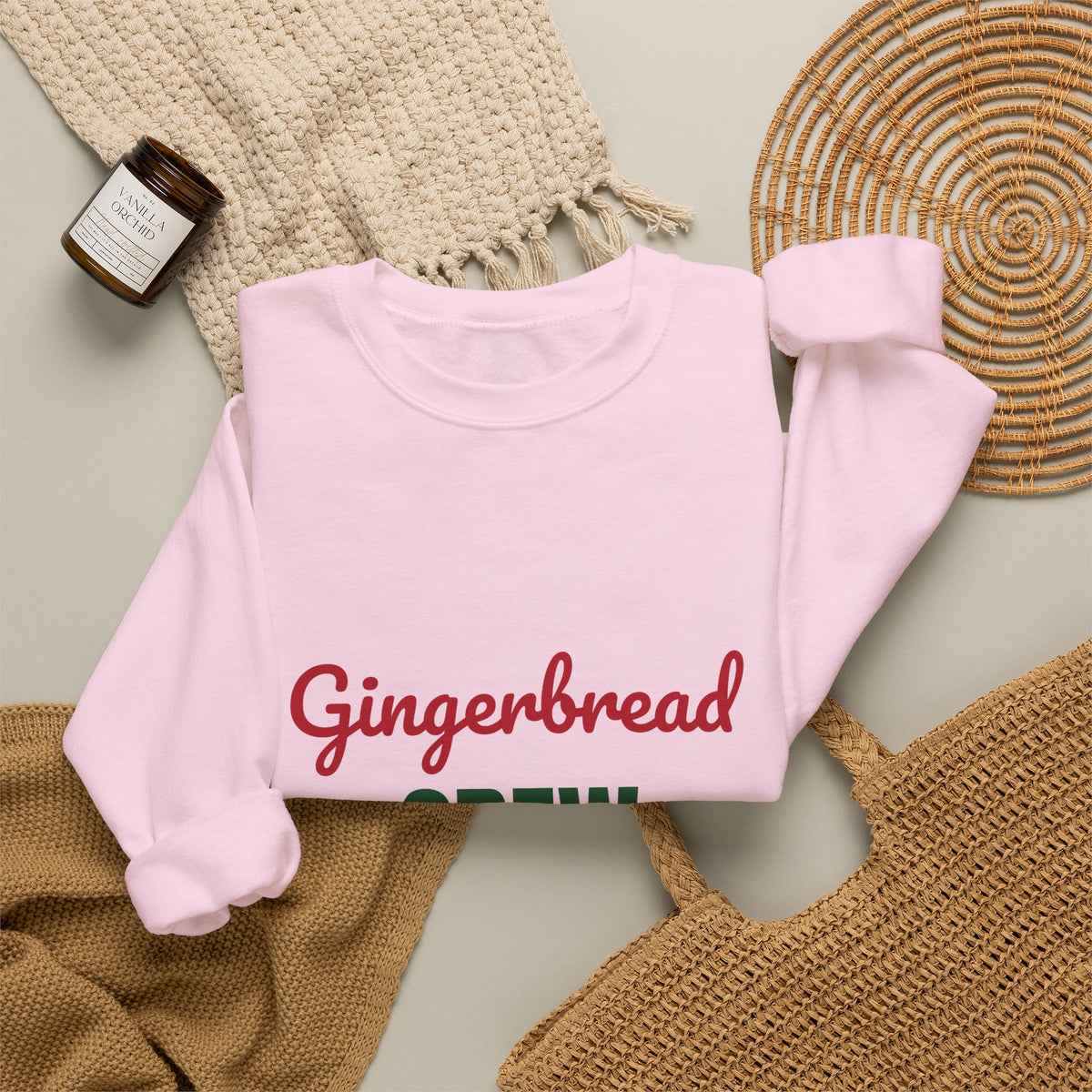 Gingerbread Crew Sweatshirt, Matching Family Christmas Crewneck