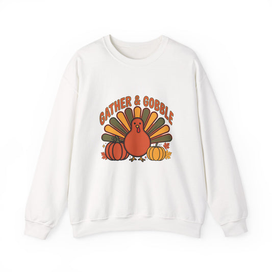 Gather and Gobble Retro Turkey Sweatshirt