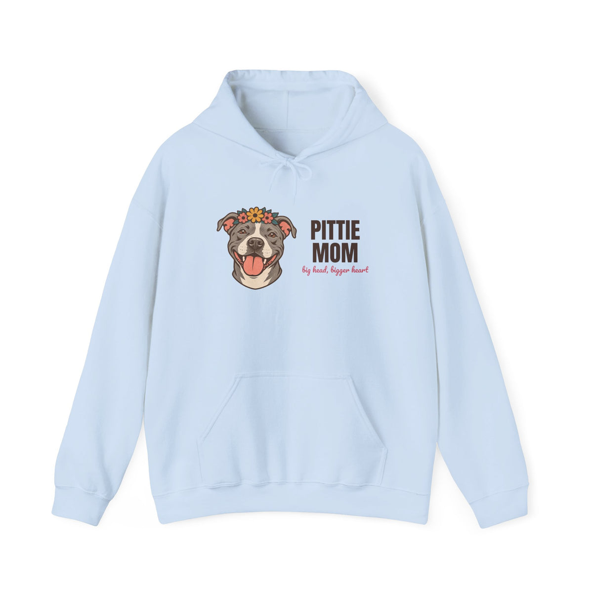 Pittie Mom Big Head Bigger Heart Hoodie, Vintage Pittie Mom Hoodie