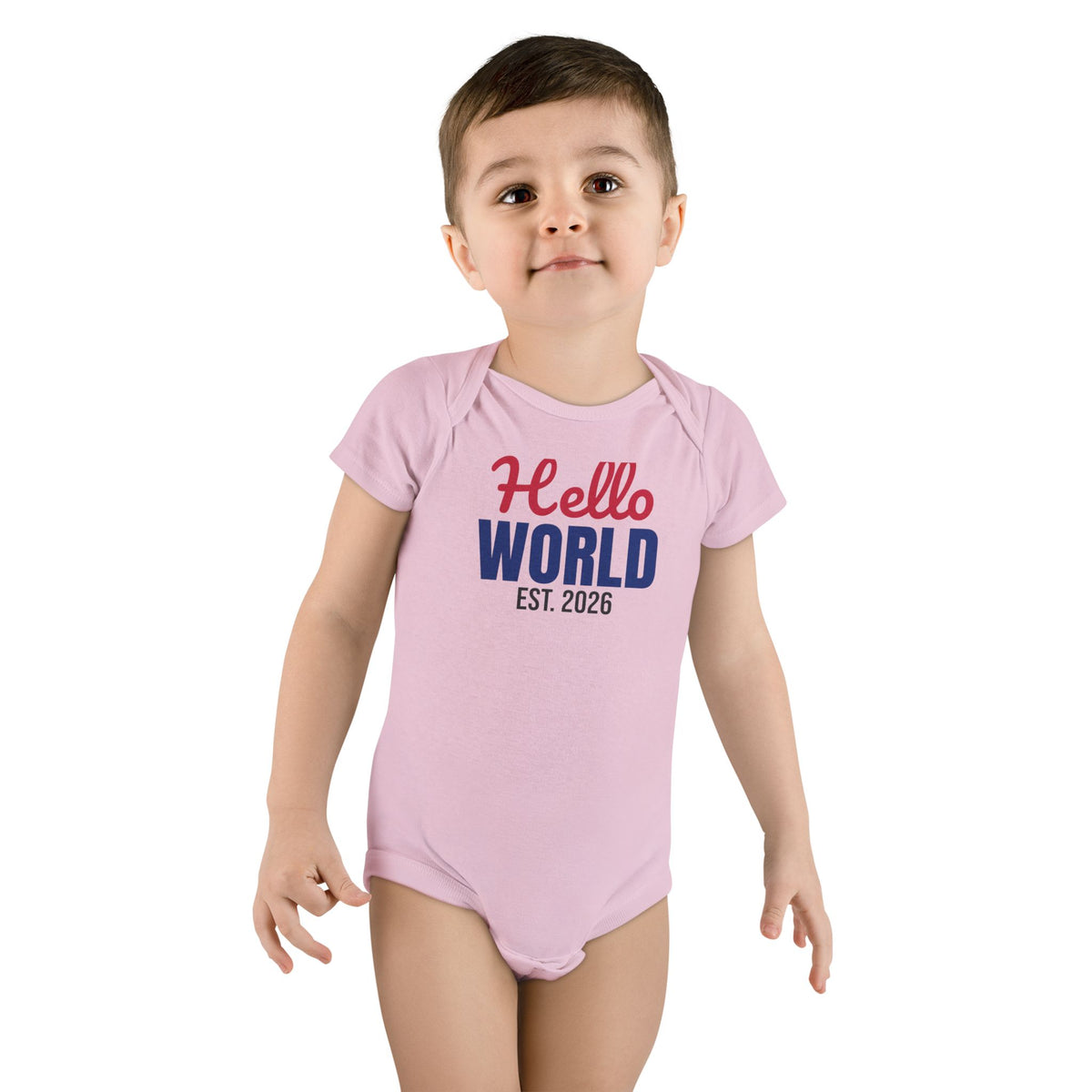 Hello World Est 2026 Newborn Baby Bodysuit, Coming Home Outfit