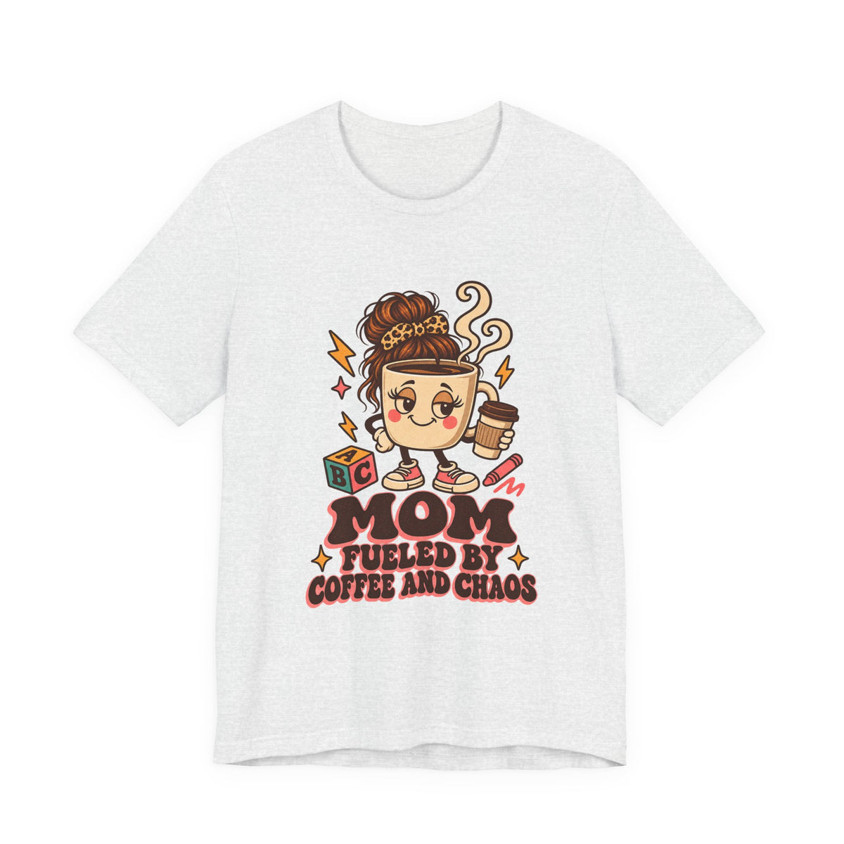 Mom Fueled by Coffee and Chaos Shirt, Funny Mom Coffee T-Shirt, Funny Mom Coffee Gift