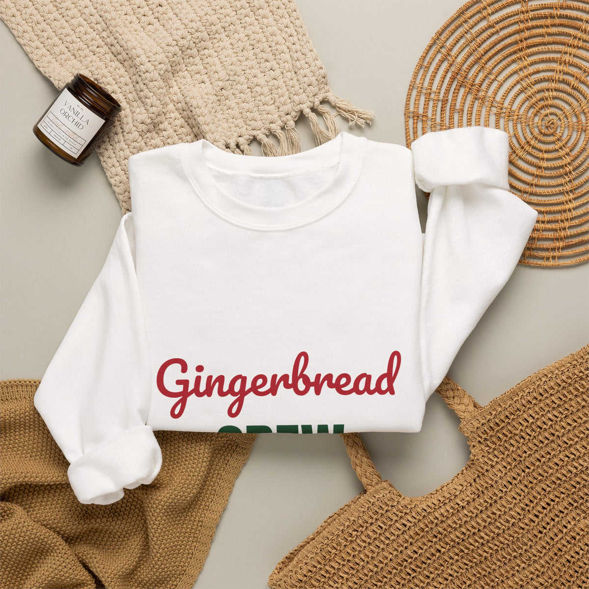 Gingerbread Crew Sweatshirt, Matching Family Christmas Crewneck