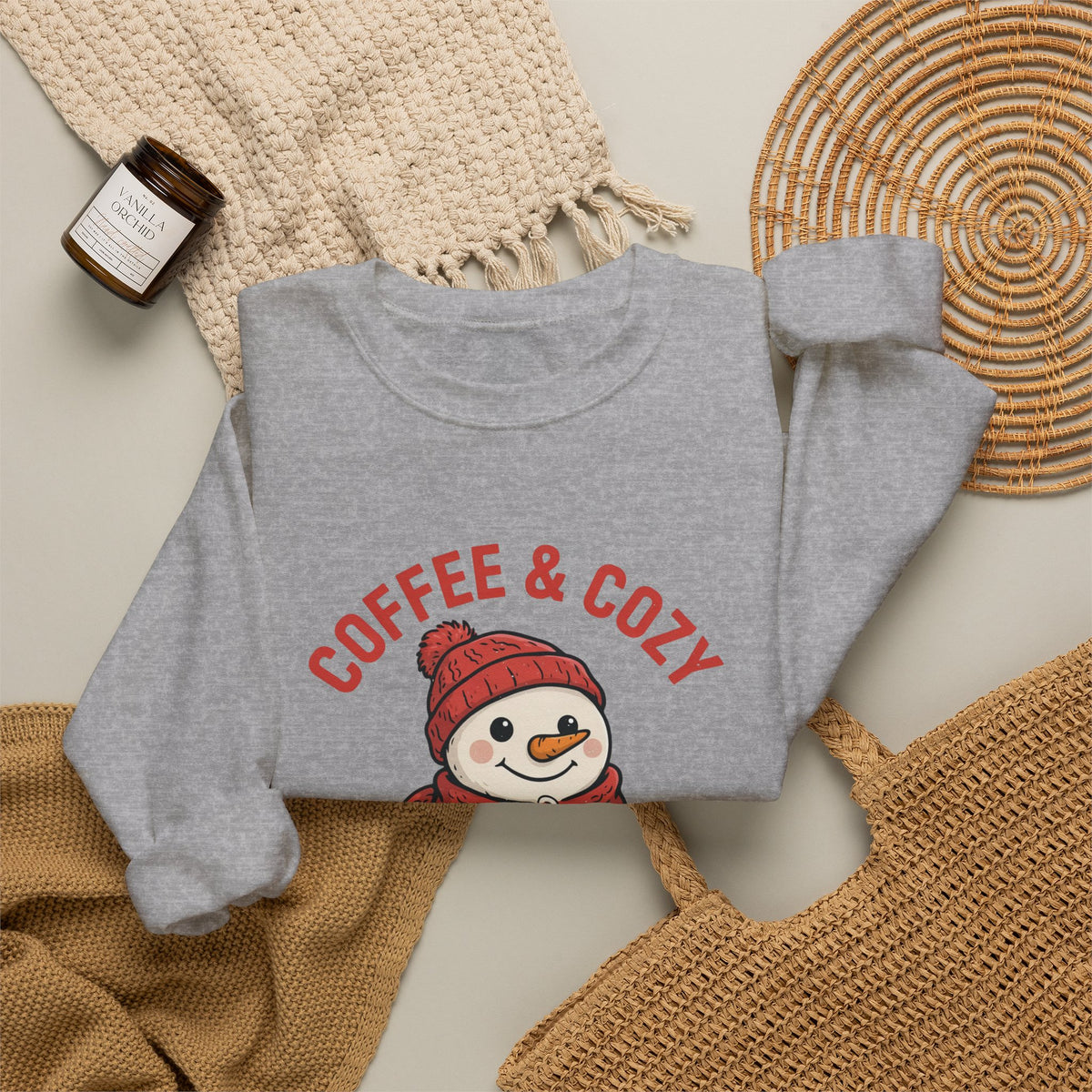 Coffee and Cozy Season Snowman Sweatshirt