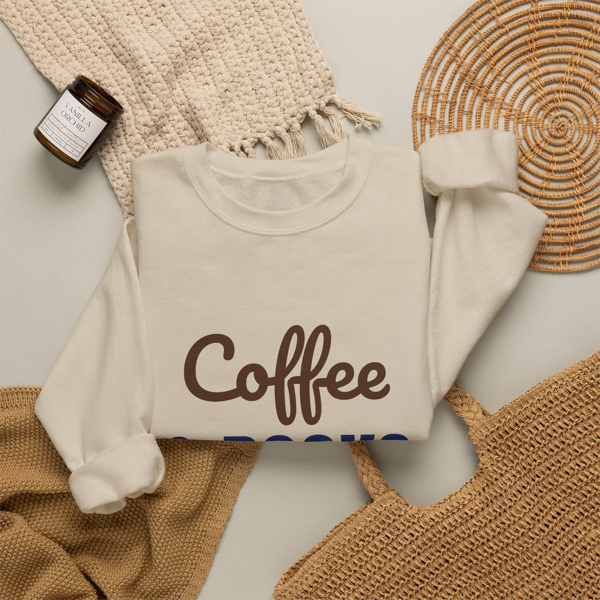 Coffee and Books My Love Language Sweatshirt, Book Lover Crewneck