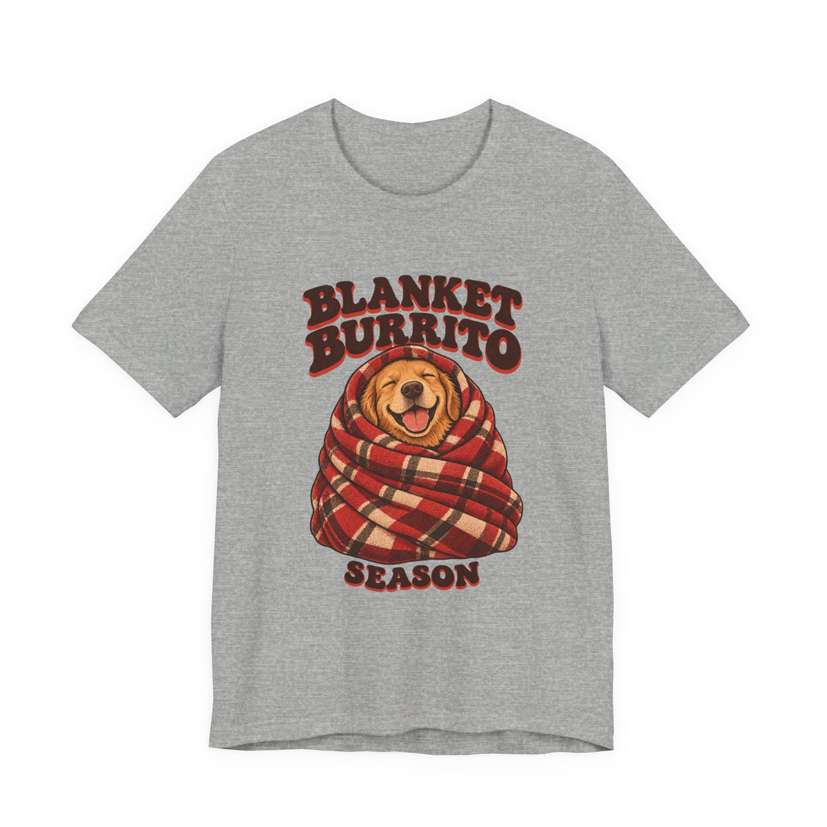 Blanket Burrito Season Golden Retriever Shirt, Cozy Golden Retriever T-Shirt, Cozy Golden Retriever Gift