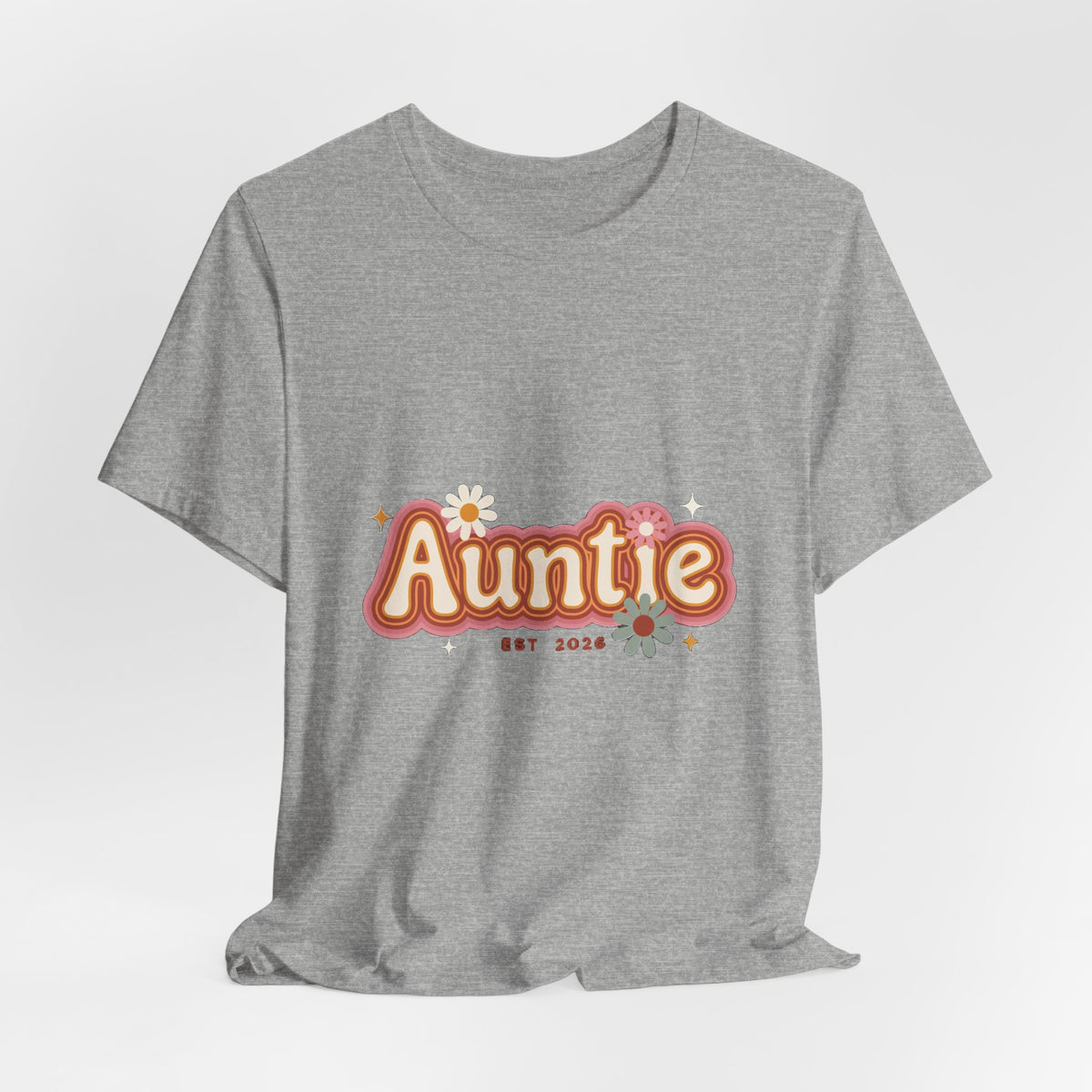 Auntie Est 2026 Shirt, Retro New Aunt T-Shirt, Pregnancy Announcement Gift for Aunt