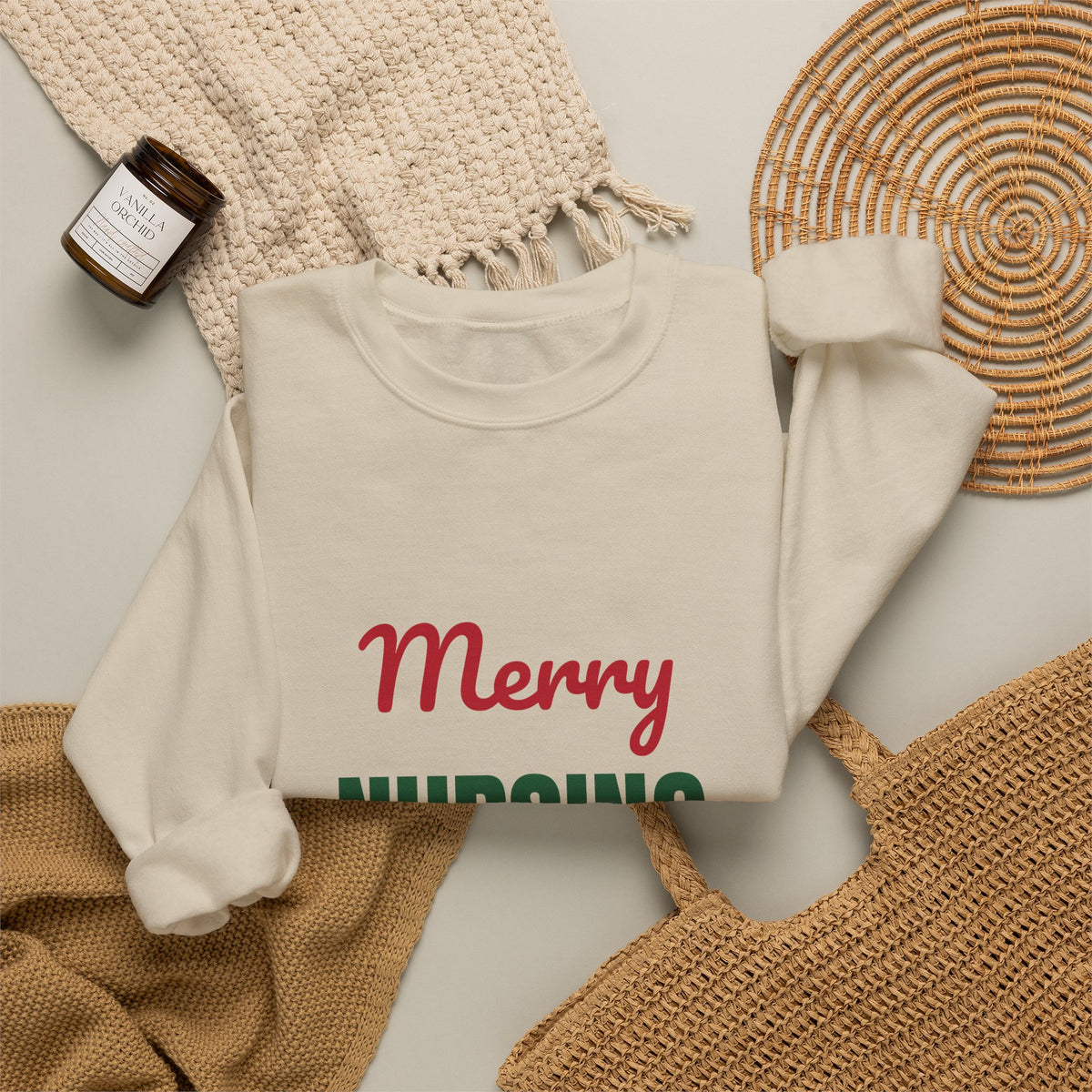 Merry Nursing Spreading Cheer One Shift at a Time Sweatshirt, Nurse Christmas Crewneck, Nurse Gift