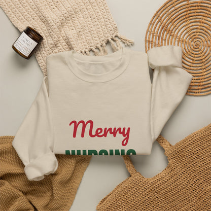 Merry Nursing Spreading Cheer One Shift at a Time Sweatshirt, Nurse Christmas Crewneck, Nurse Gift