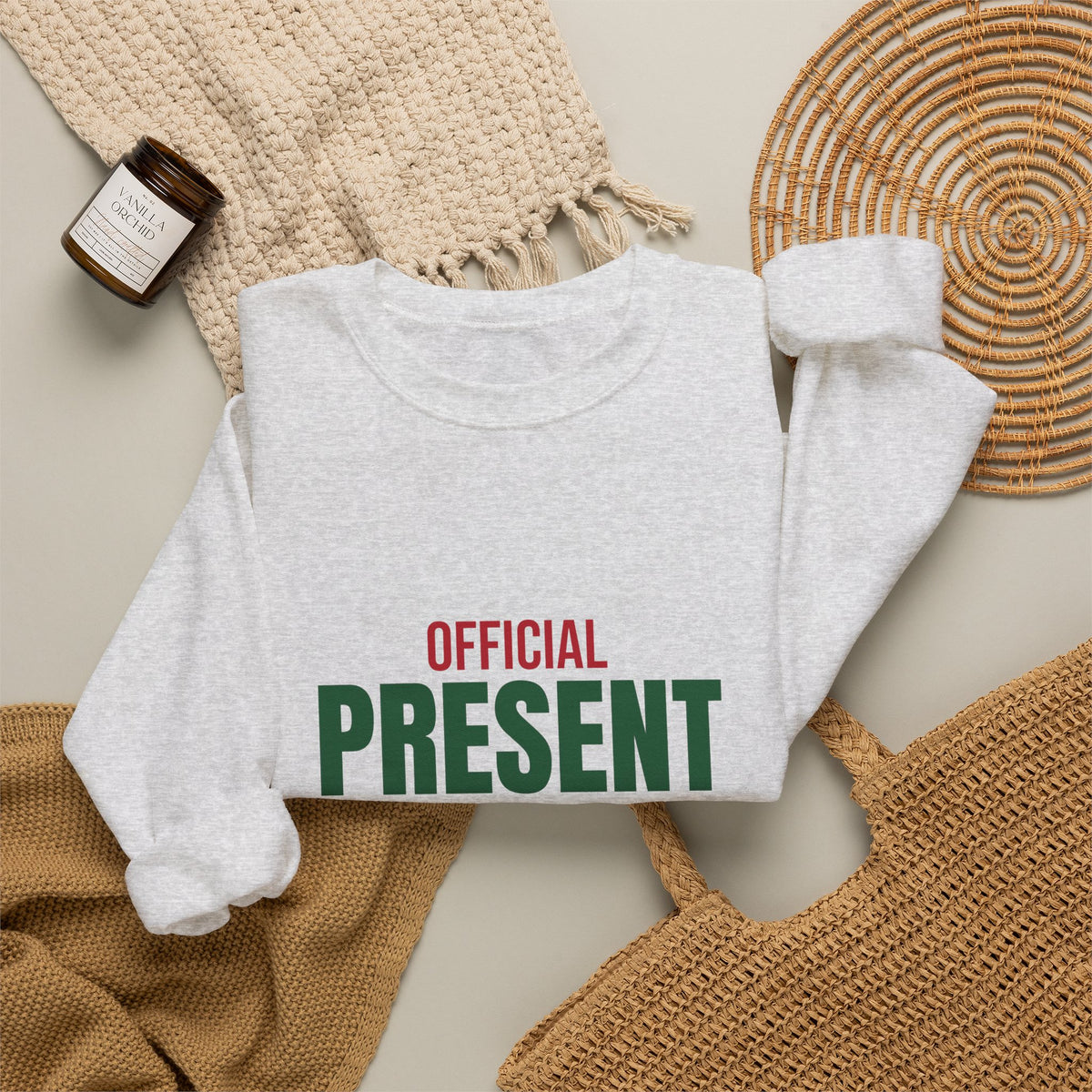 Official Present Wrapper Sweatshirt, Funny Christmas Crewneck
