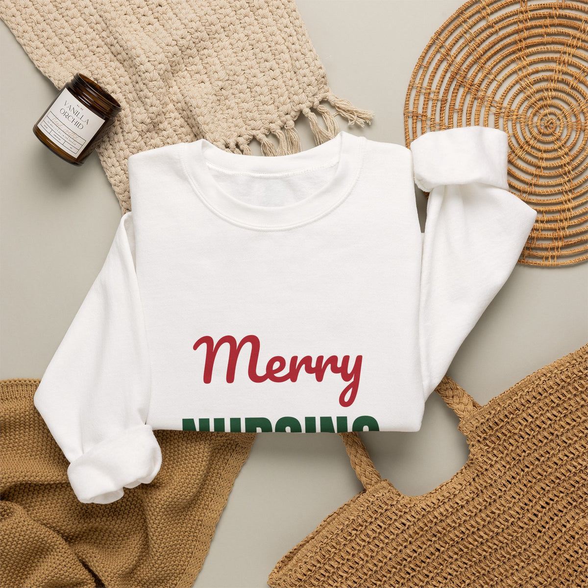 Merry Nursing Spreading Cheer One Shift at a Time Sweatshirt, Nurse Christmas Crewneck, Nurse Gift