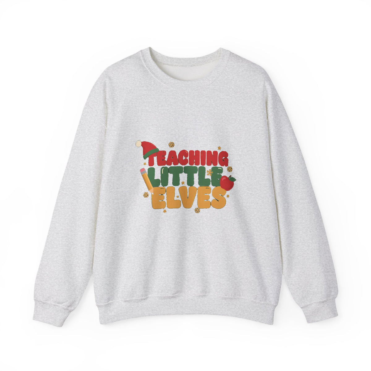 Teaching Little Elves Sweatshirt, Teacher Christmas Crewneck, Cozy Holiday Teacher Sweater
