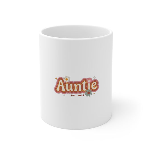 Auntie Est 2026 Mug, New Aunt Coffee Mug, Pregnancy Announcement Gift 11oz