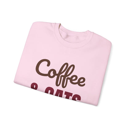 Coffee and Cats That's All I Need Sweatshirt, Cat Lover Crewneck