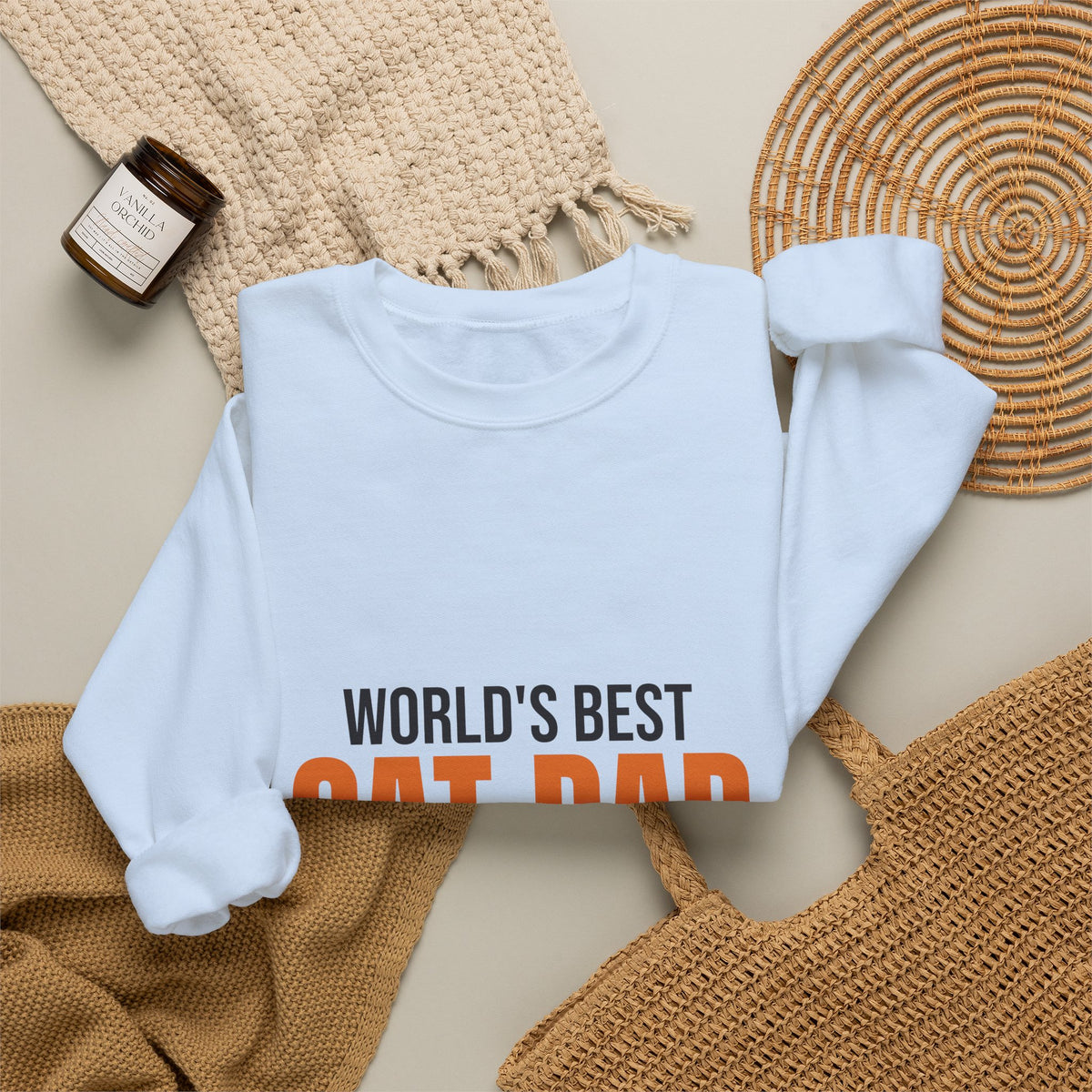 World's Best Cat Dad Sweatshirt, Cat Dad Crewneck