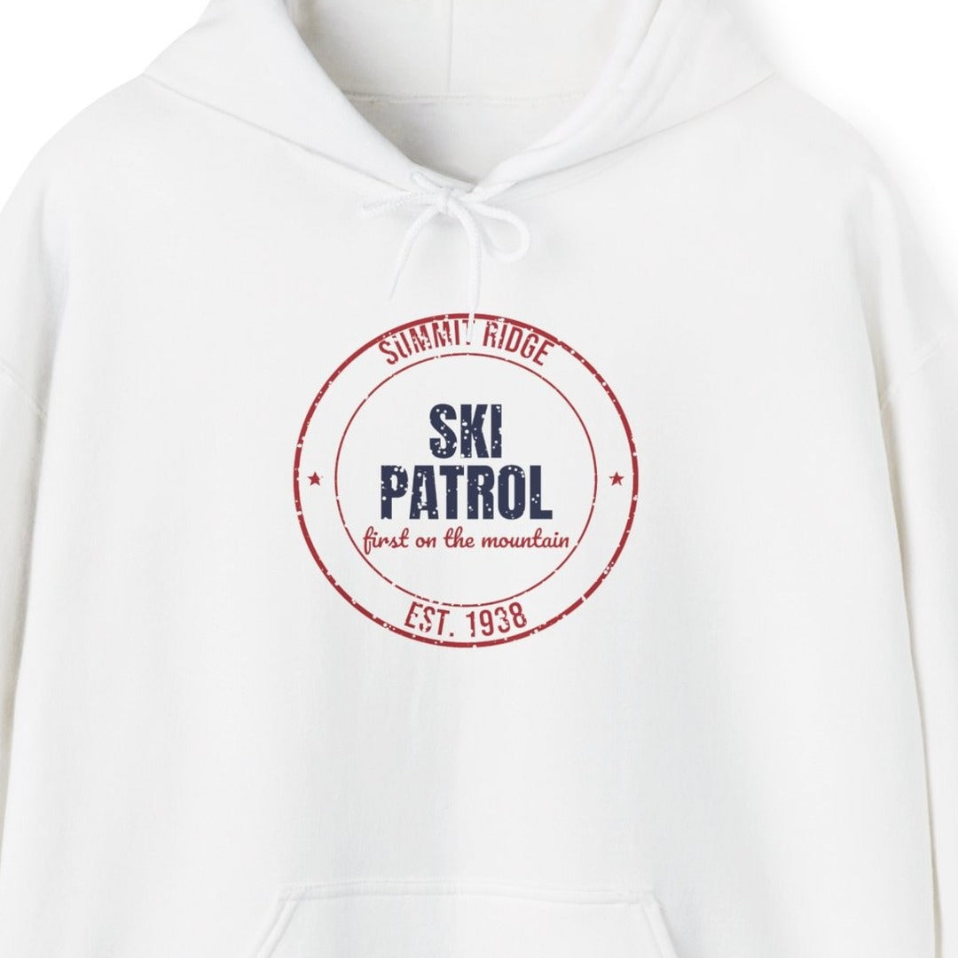 Summit Ridge Ski Patrol Est. 1938 Hoodie, Vintage Ski Hoodie lifestyle