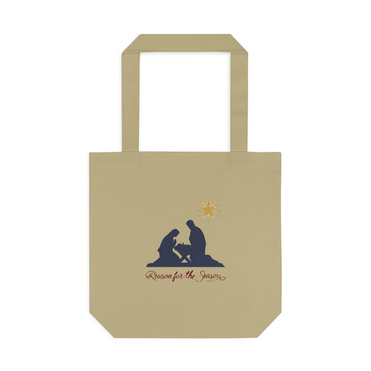 Reason for the Season Tote Bag, Christian Christmas Canvas Tote