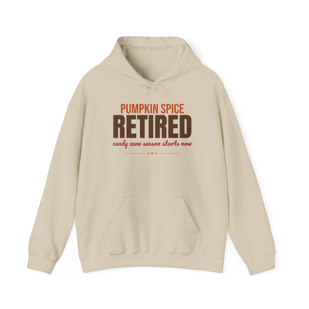 Pumpkin Spice Retired Candy Cane Season Starts Now Hoodie, Funny Christmas Hoodie