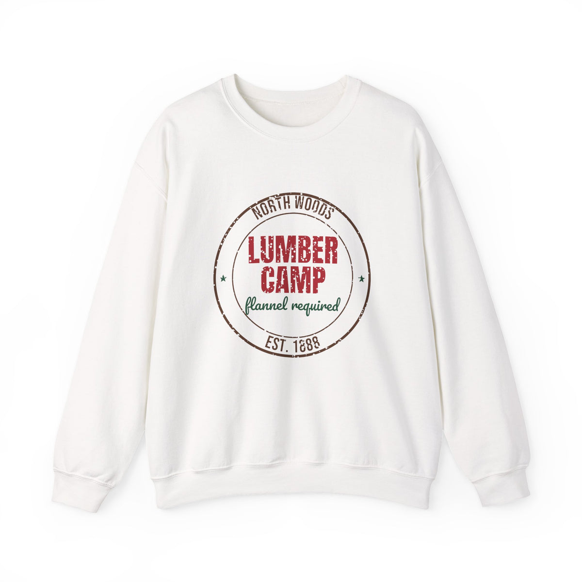 North Woods Lumber Camp Est. 1888 Sweatshirt, Vintage Lumberjack Crewneck Sweatshirt