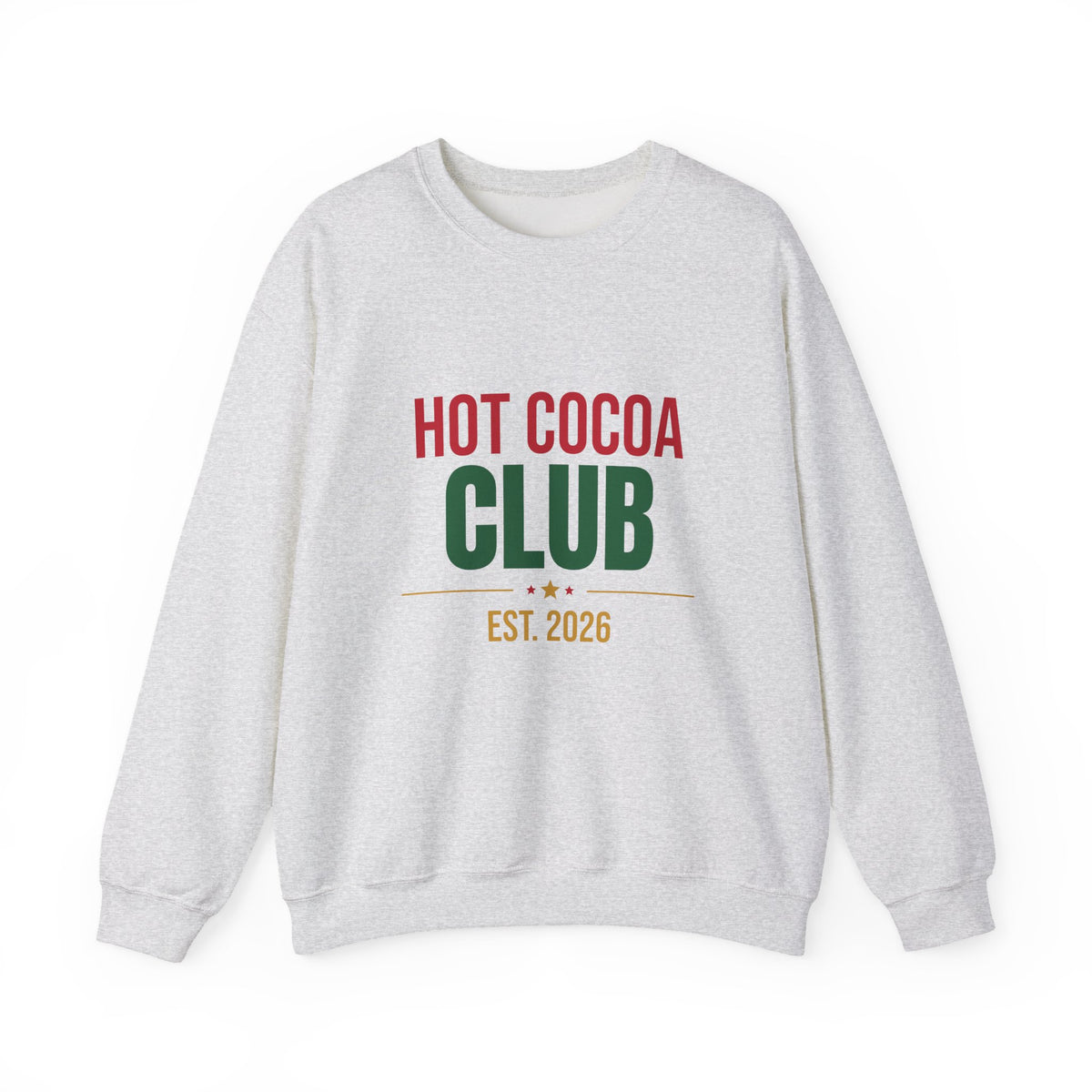 Hot Cocoa Club Sweatshirt, Winter Crewneck, Cozy Holiday Sweater