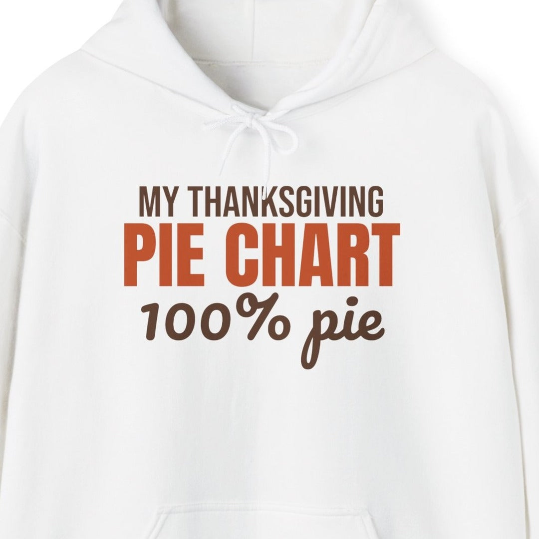 My Thanksgiving Pie Chart 100% Pie Hoodie, Funny Thanksgiving Hoodie lifestyle