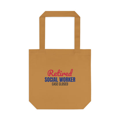 Retired Social Worker Case Closed Tote Bag, Retired Social Worker Canvas Tote Bag