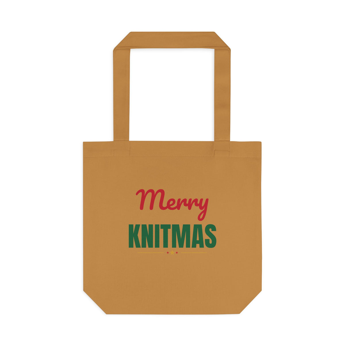 Merry Knitmas Tote Bag, Knitting Project Canvas Tote Bag
