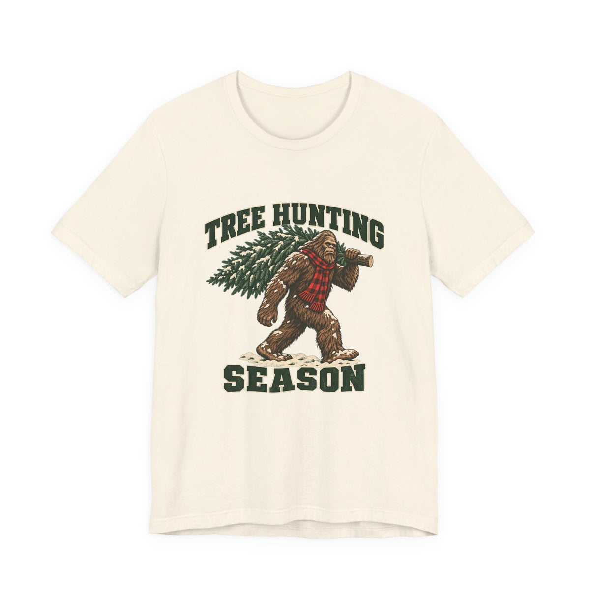 Tree Hunting Season Bigfoot Christmas Tree Shirt, Bigfoot Christmas T-Shirt, Bigfoot Christmas Gift