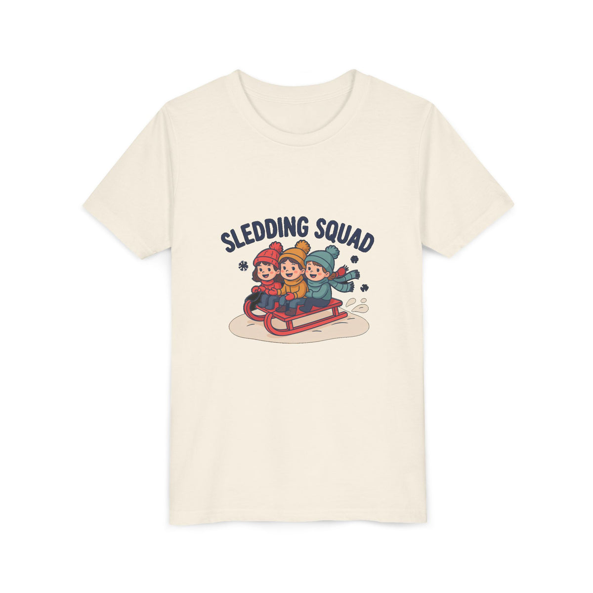 Sledding Squad Winter Kids Kids Shirt, Sledding Squad Kids T-Shirt
