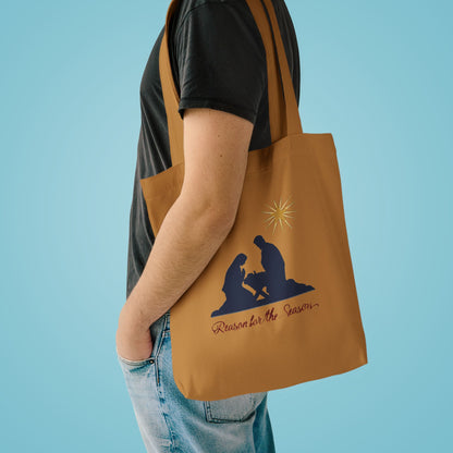 Reason for the Season Tote Bag, Christian Christmas Canvas Tote
